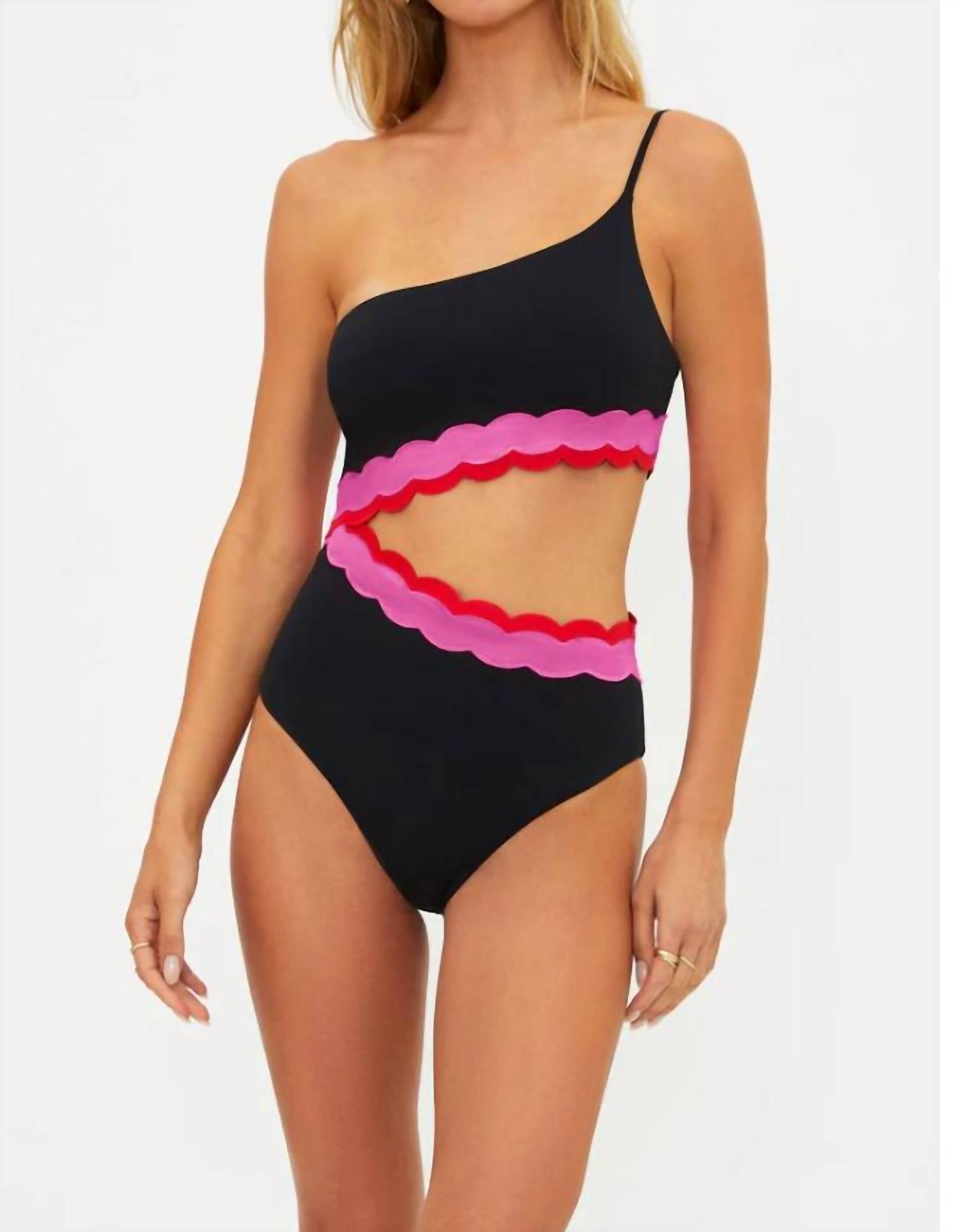 Beach Riot Liora One Piece in electric wave - women's swimwear - view 4