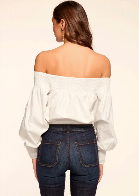 Ramy Brook - Lillian Poplin Off Shoulder Top