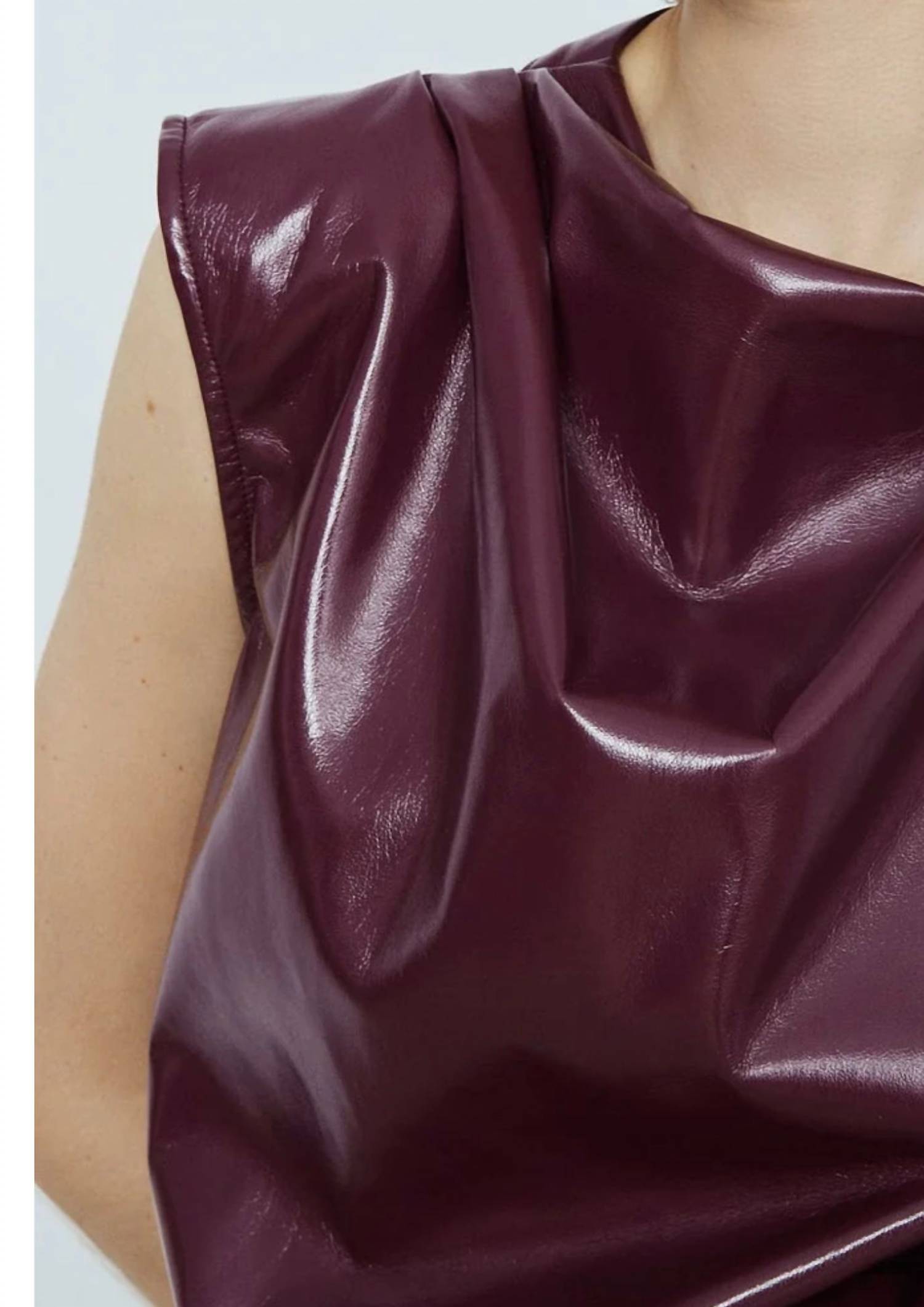 Melissa Nepton - Honore Faux Leather Top