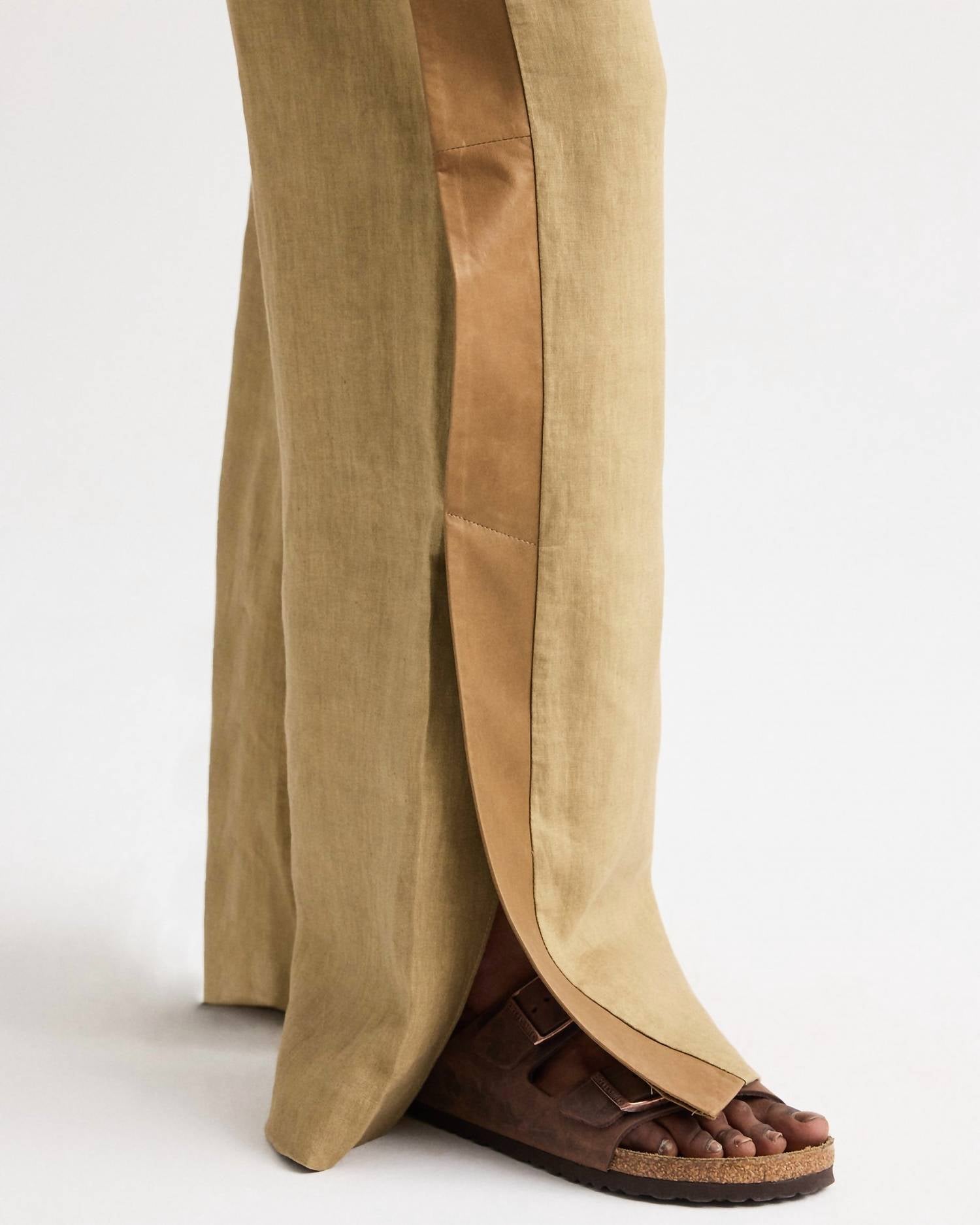 TWP Slim A Pant With Lip Tux in kelp ermine - women's pants - view 5