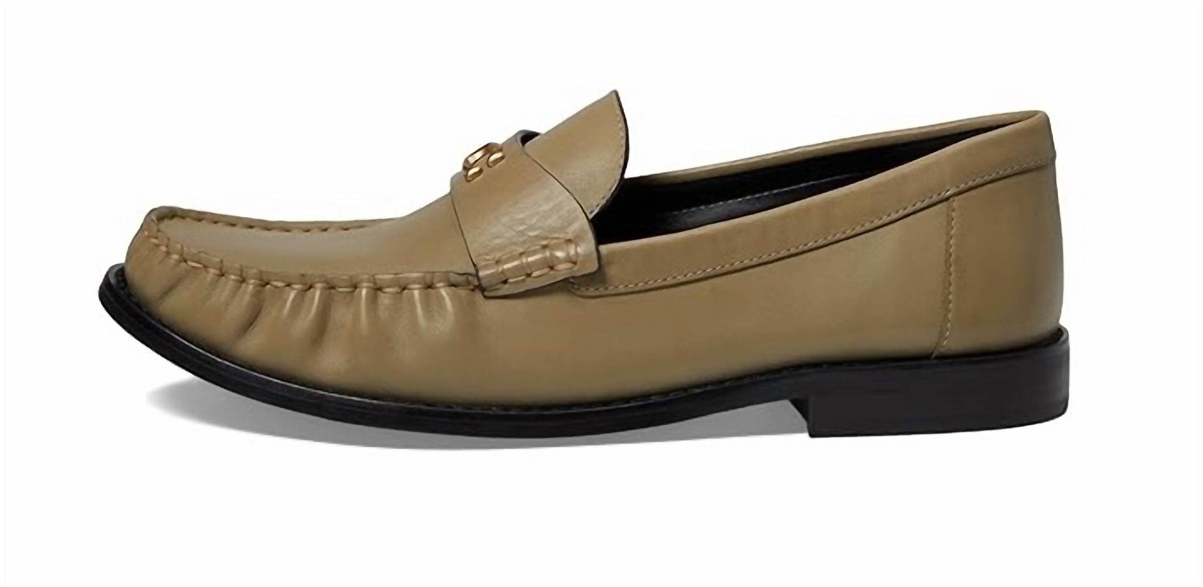 Coach Women's Jolene Leather Loafers in moss - women's flats - detail view