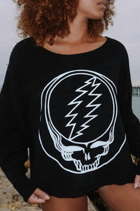 People Of Leisure - Grateful Dead Stealie Oversized Long Sleeve Top