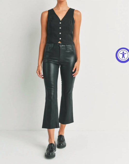 Just Black Denim - cropped kick flare