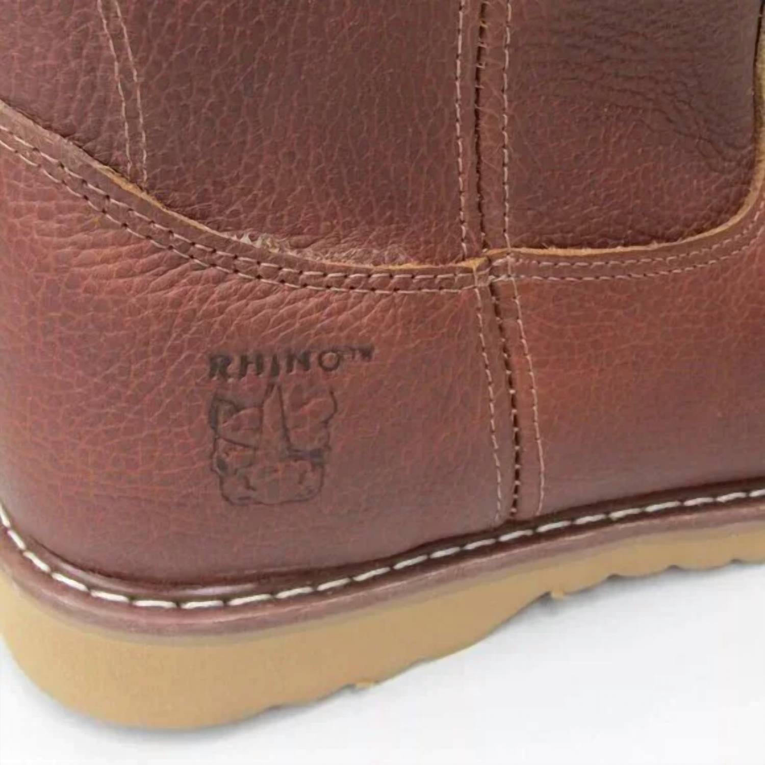 Rhino Men's Pull On Wellington Roper Work Boots in brown - men's boots - view 7