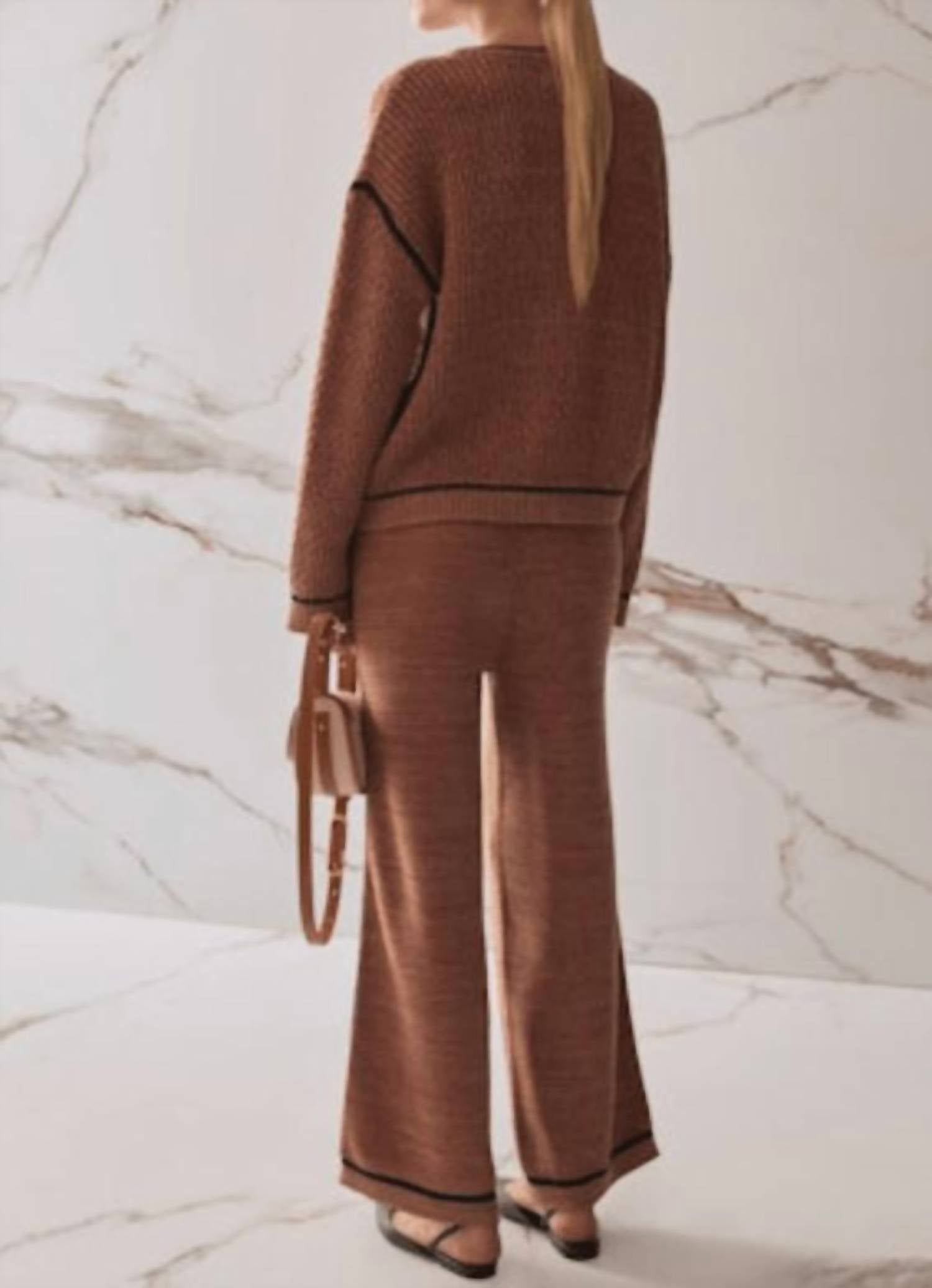 Sancia Tommy Knit Pants in willow - women's pants - detail view