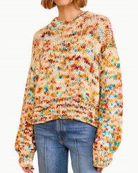 Ulla Johnson Maude Multicolor Knit Pullover in opal - women's sweater