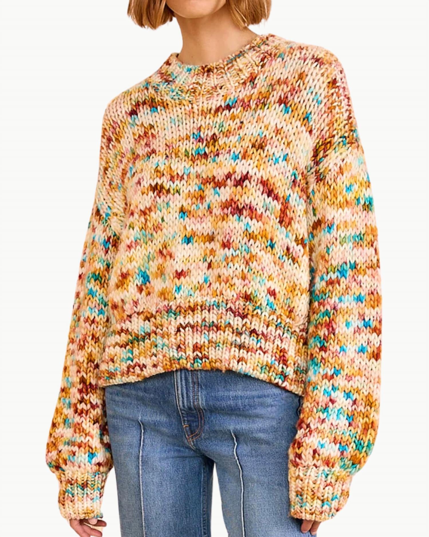 Ulla Johnson Maude Multicolor Knit Pullover in opal - women's sweater