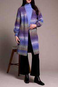 Tribal - Boucle Puff Sleeve Sweater Cardigan