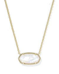 Kendra Scott Women's Elisa Statement Short Pendant Necklace in gold ivory mother of pearl - women's jewelry