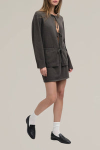 Mod Ref - Knit Sweater Tie Front Cardigan