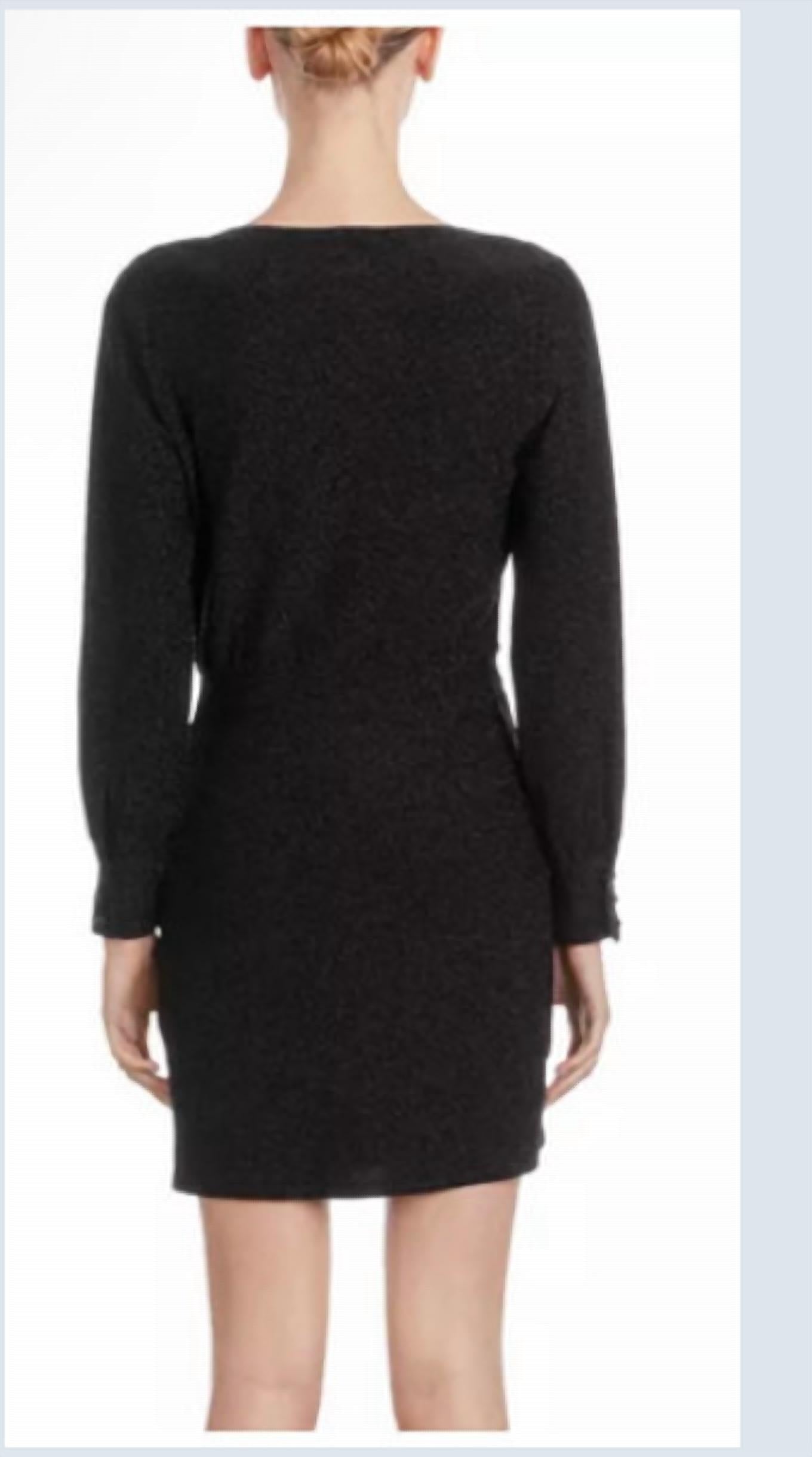 The Kooples - Asymmetrical Black Shimmer Dress