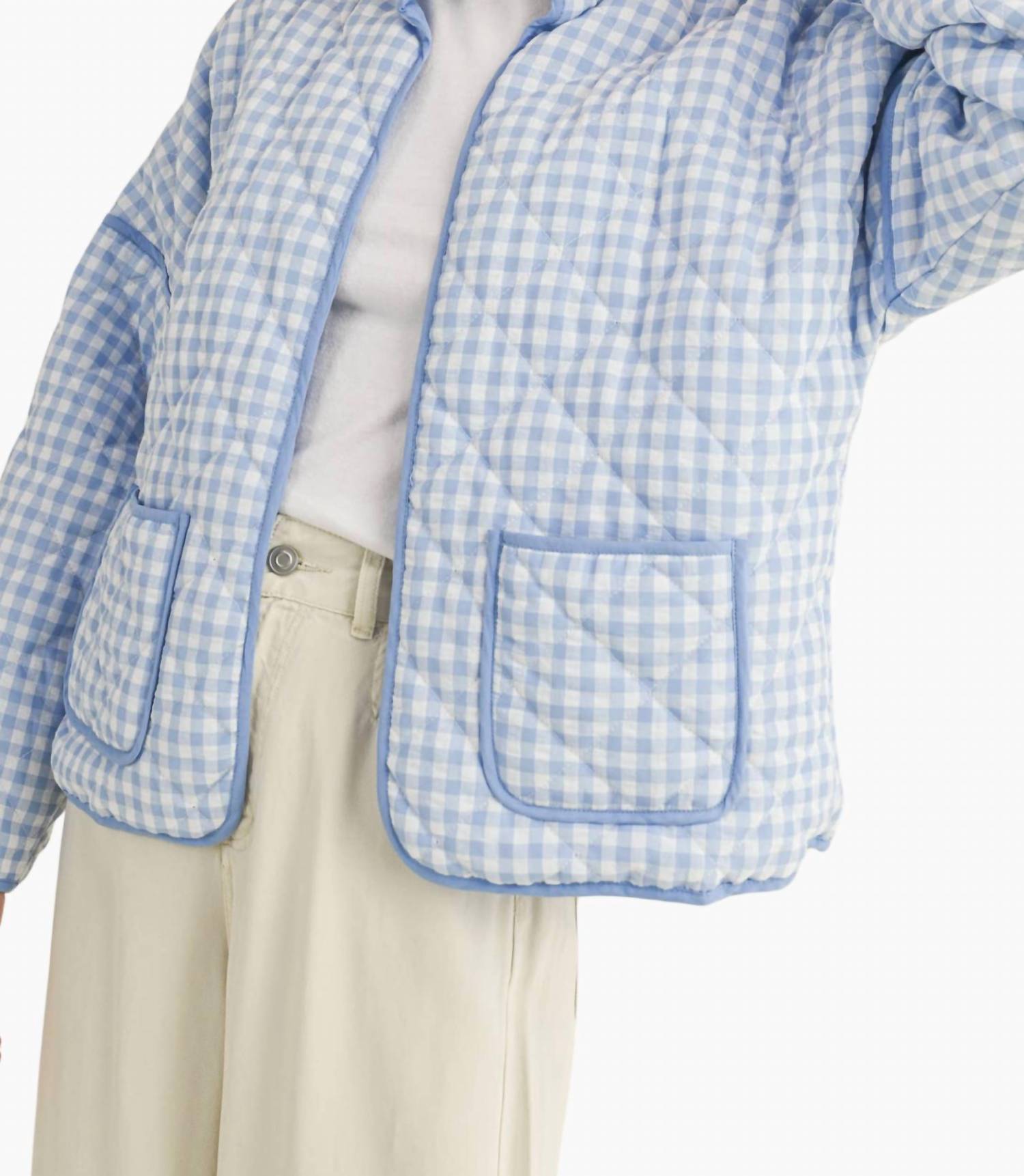 Cloud Ten - Macy Quilted Plaid Puff Jacket