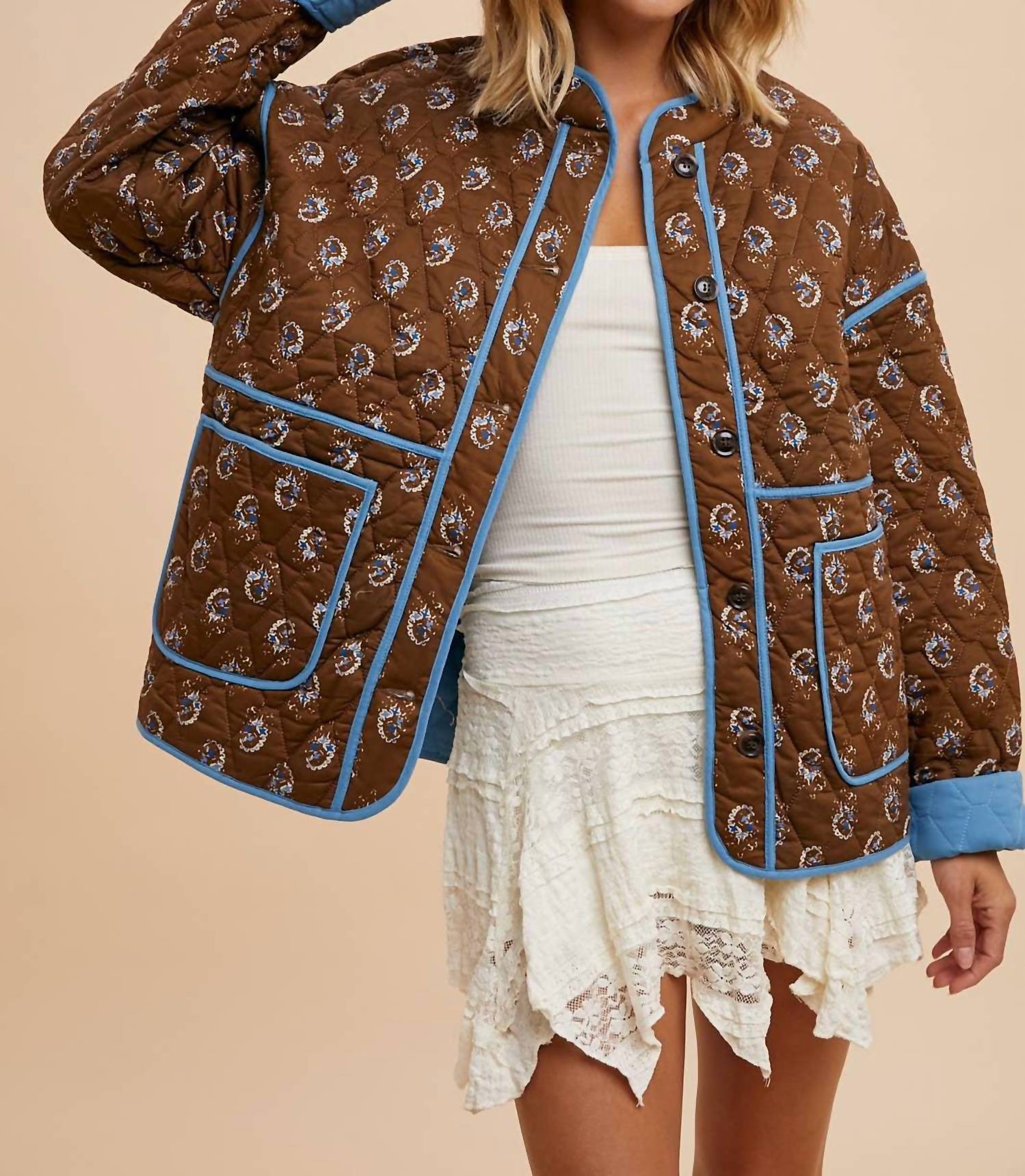 In-Loom - Martha Floral Quilted Barn Jacket