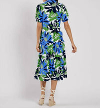 JUDE CONNALLY Portia Dress in navy green white - women's dress - detail view