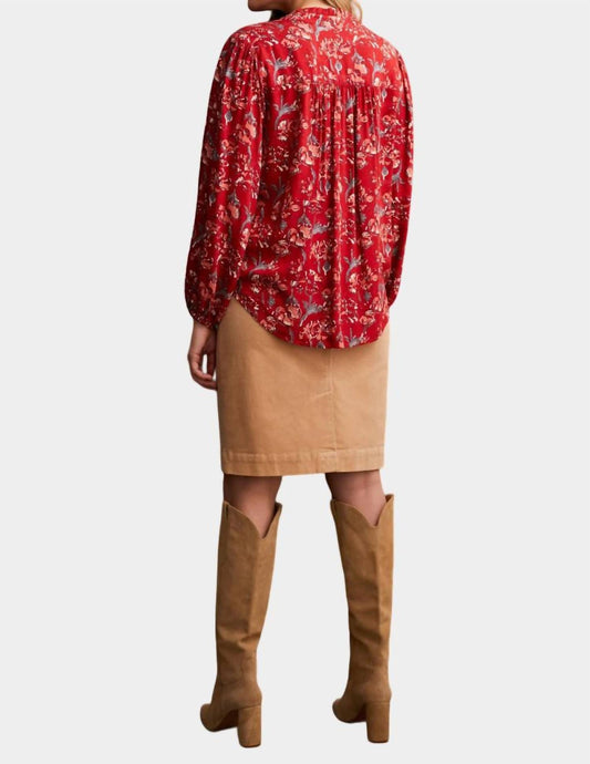 Tribal - Jacquard Challis Button Up Blouse