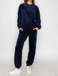 Knit Riot - Velour Lounge Crew Sweater