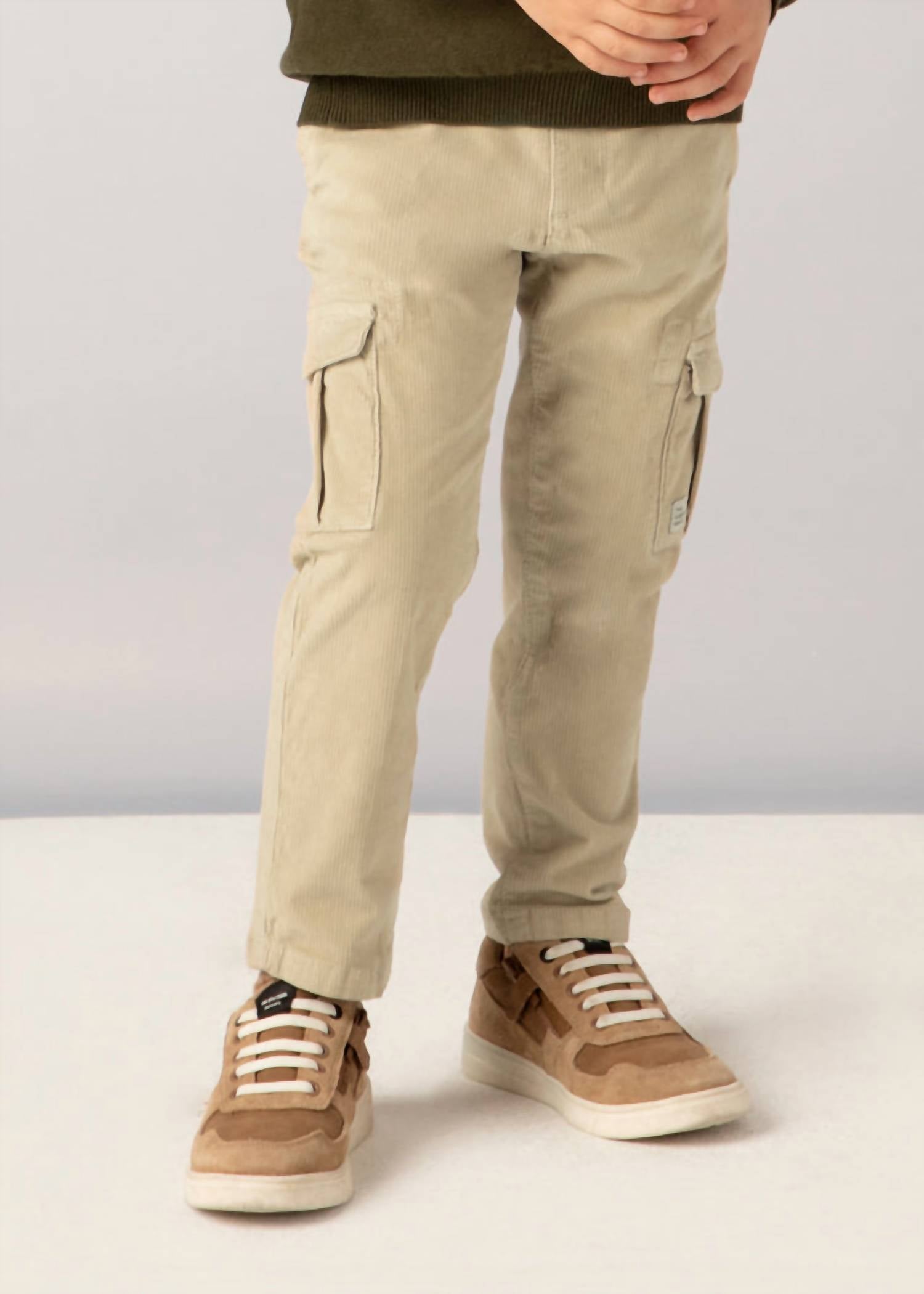 Mayoral - Boys Fine Cord Chino Cargo Pants