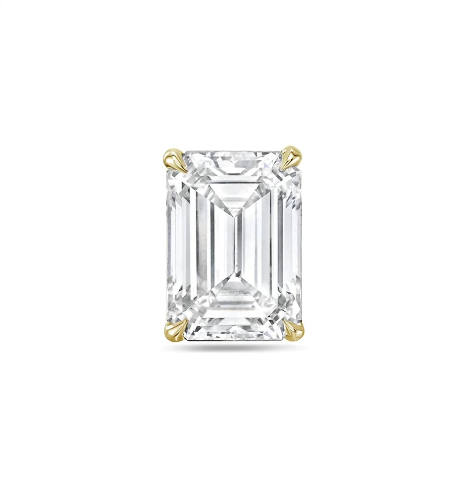 Diana M Jewels - 6.00 Cts Lab Grown Emerald Cut Stud Earrings