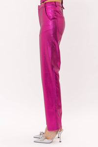 Sofie the Label Kiki Straight Leg Pant in fuchsia - women's pants - alternate view