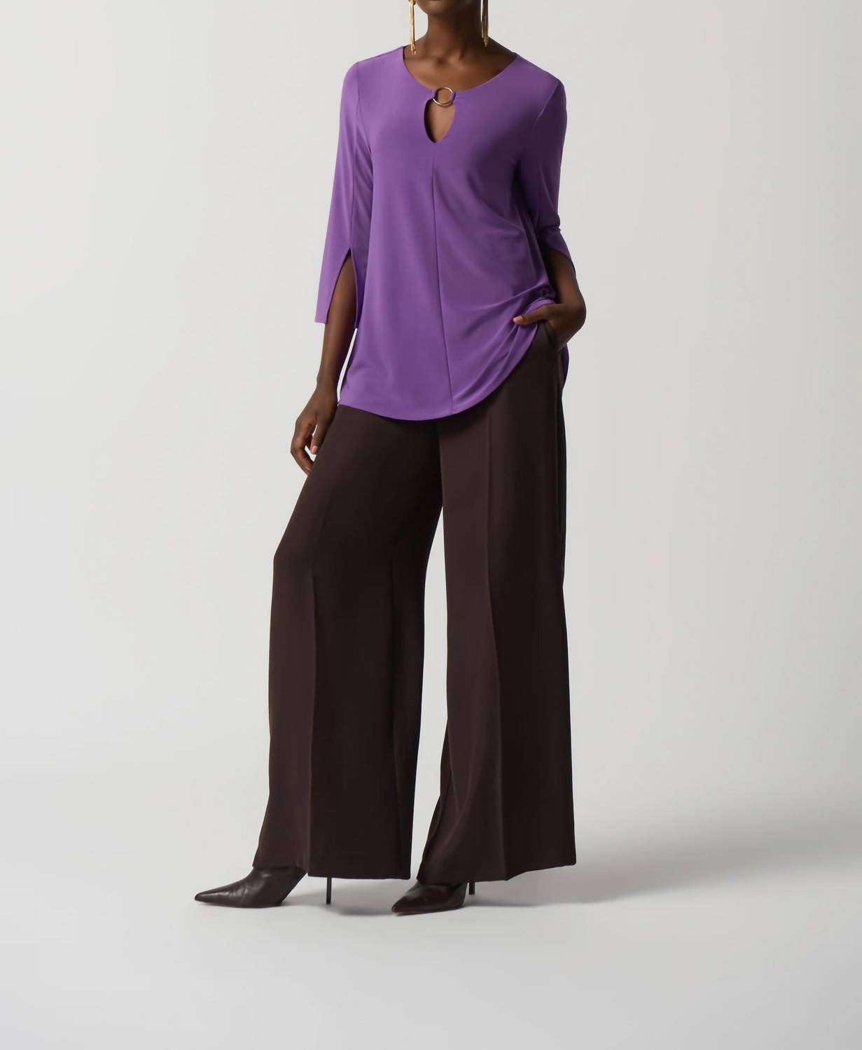 Joseph Ribkoff - Venetia Gold Ring Keyhole Tunic