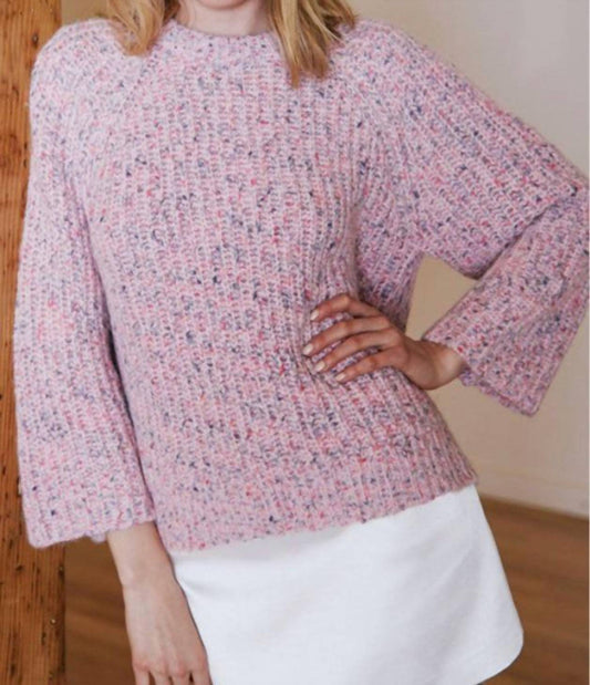 Autumn Cashmere - Shaker Quarter Sleeve Crew Sweater