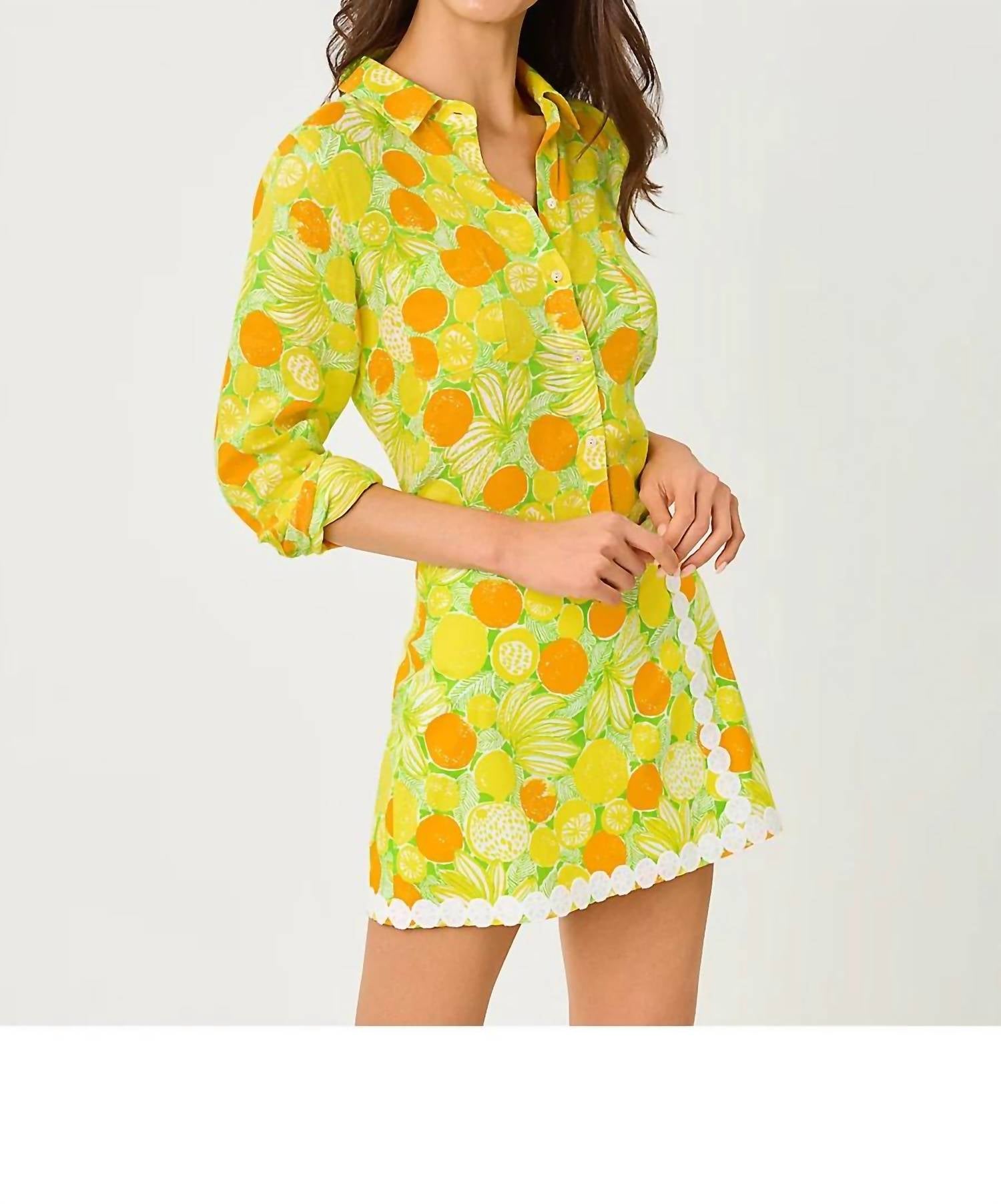 Lilly Pulitzer - Sea View Linen Button Down Top