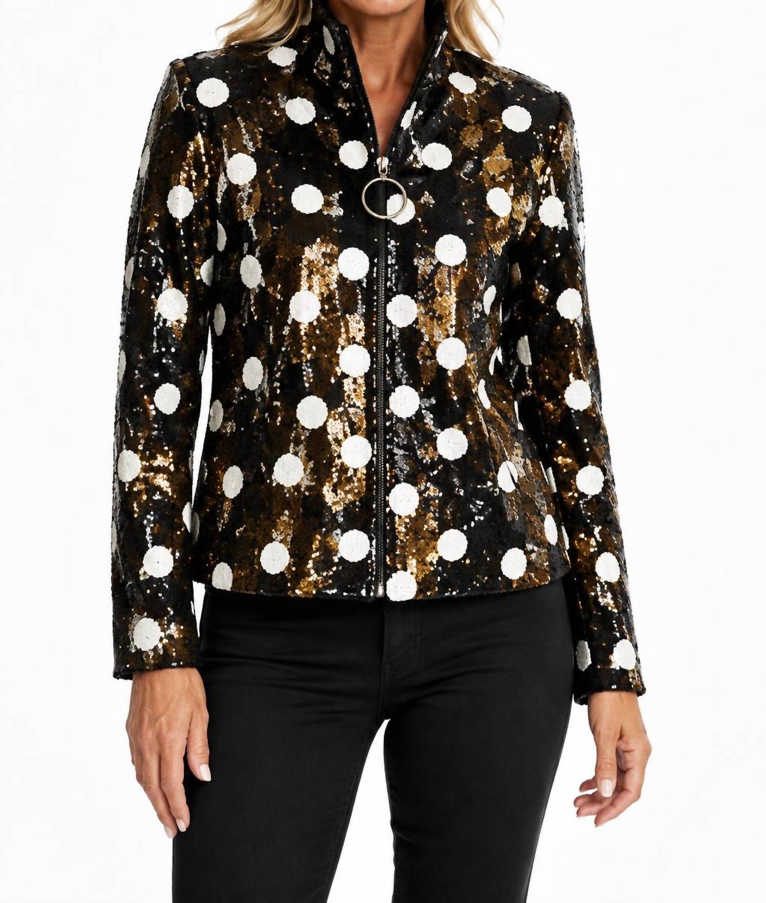 Berek - Sequin Reversible Polka Dot Jacket
