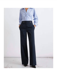 Marella - Straight fit gabardine trousers