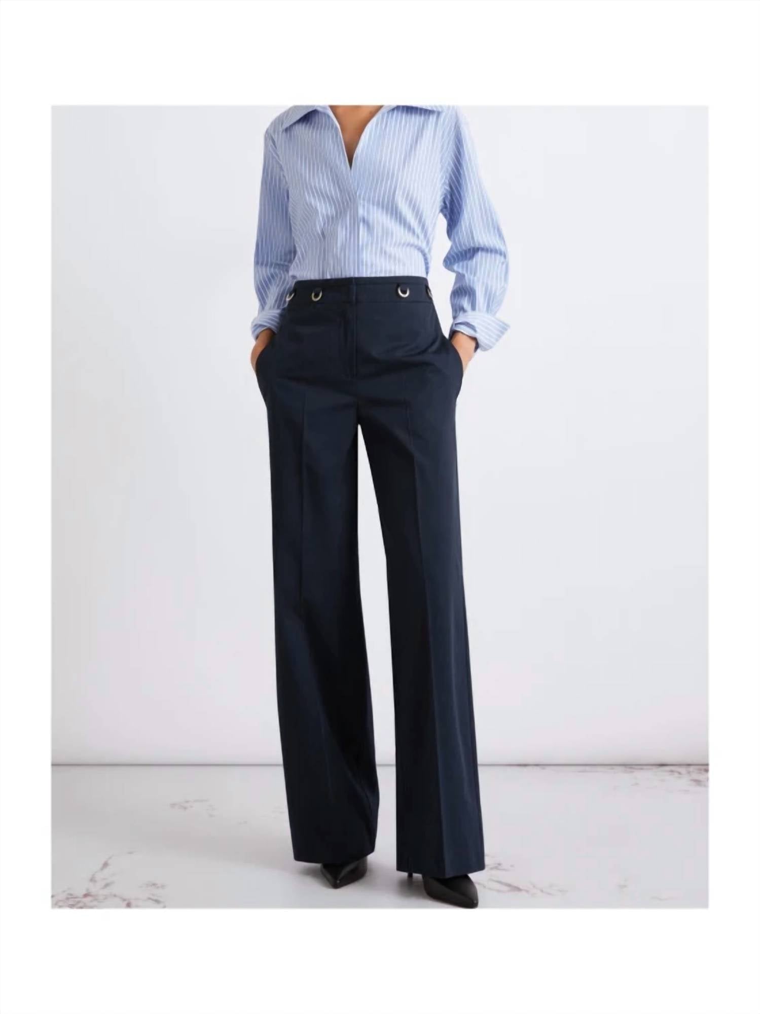 Marella - Straight fit gabardine trousers