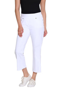 Slimsation By Multiples Ready To Go Flare Jeans in white - women's jeans