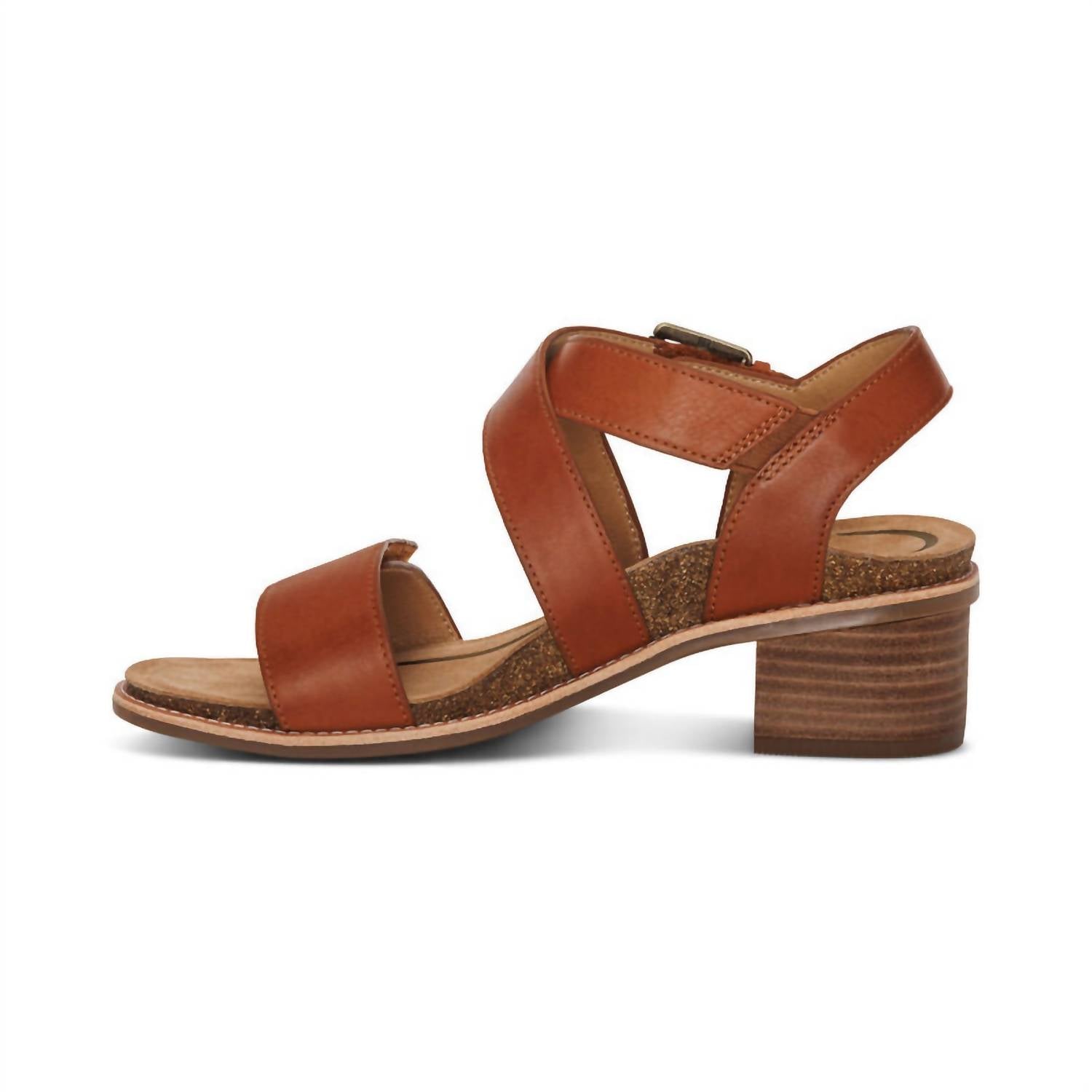 Aetrex - Women's Kristin Adjustable Cross Strap Low Heel Sandals