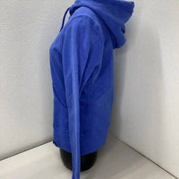 American Giant Women's Relaxed Classic Full Zip Hoodie in blue - women's top - view 4