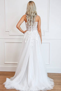 Cinderella Divine - Slit Tulle Wedding Dress