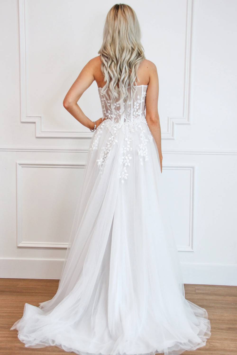 Cinderella Divine - Slit Tulle Wedding Dress