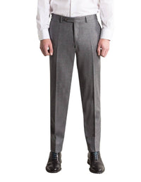 CANALI Luxury Wool Flannel Trousers in light grey - men's pants