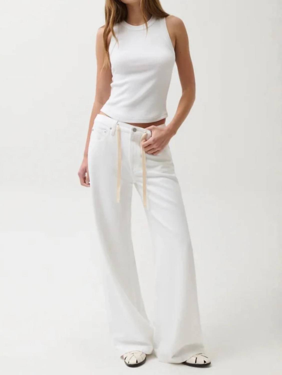 Pistola - Jadyn Mid Rise Drawstring Palazzo Jean