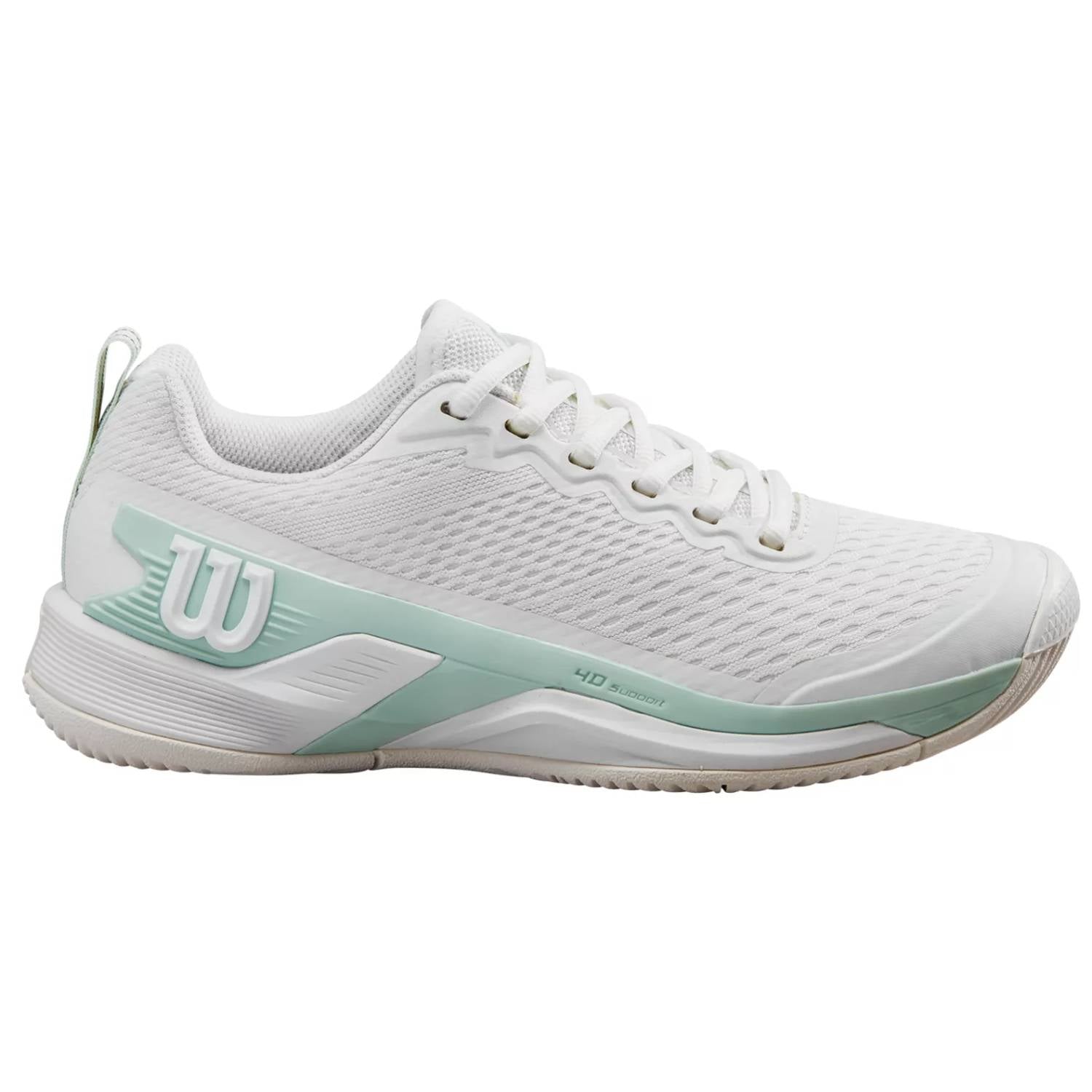 Wilson Women's Rush Pro 4.5 Shoe in white surf spray - women's sneaker