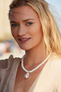 Adriana Pappas - Heishi Baroque Necklace