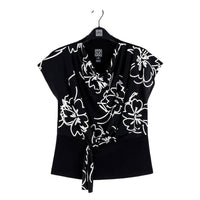 Clara Sunwoo - Drape Neck Floral Top