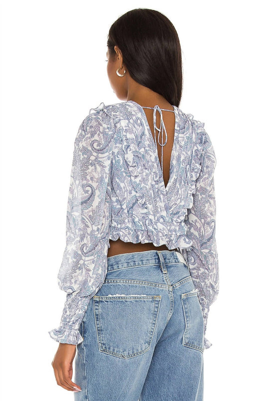 For Love & Lemons - Janelle Smocked Elastic Cuffs Top