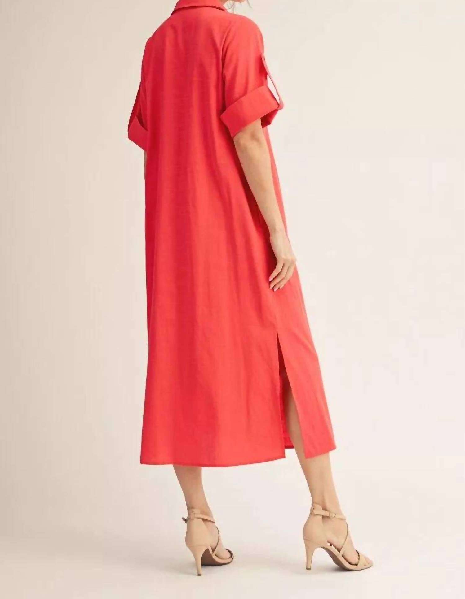 Jodifl Into The Night Dress in red - women's dress - alternate view