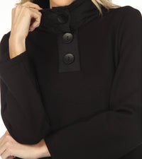 Joseph Ribkoff - Funnel Collar Long Sleeve Boxy Top