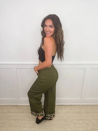 Entro - Urban Jungle High-rise Cotton Blend Wide Leg Jeans