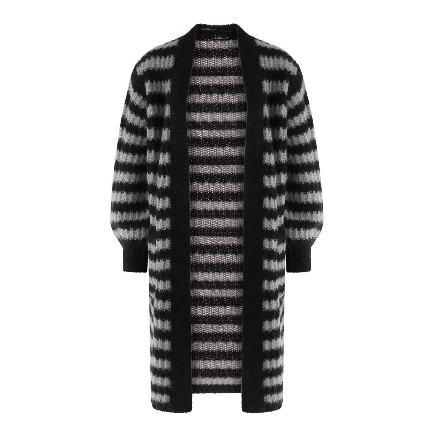 Luisa Cerano - Striped Long Wool Alpaca Sweater