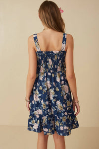 Hayden La - Floral Smocked Bodice Tank Dress