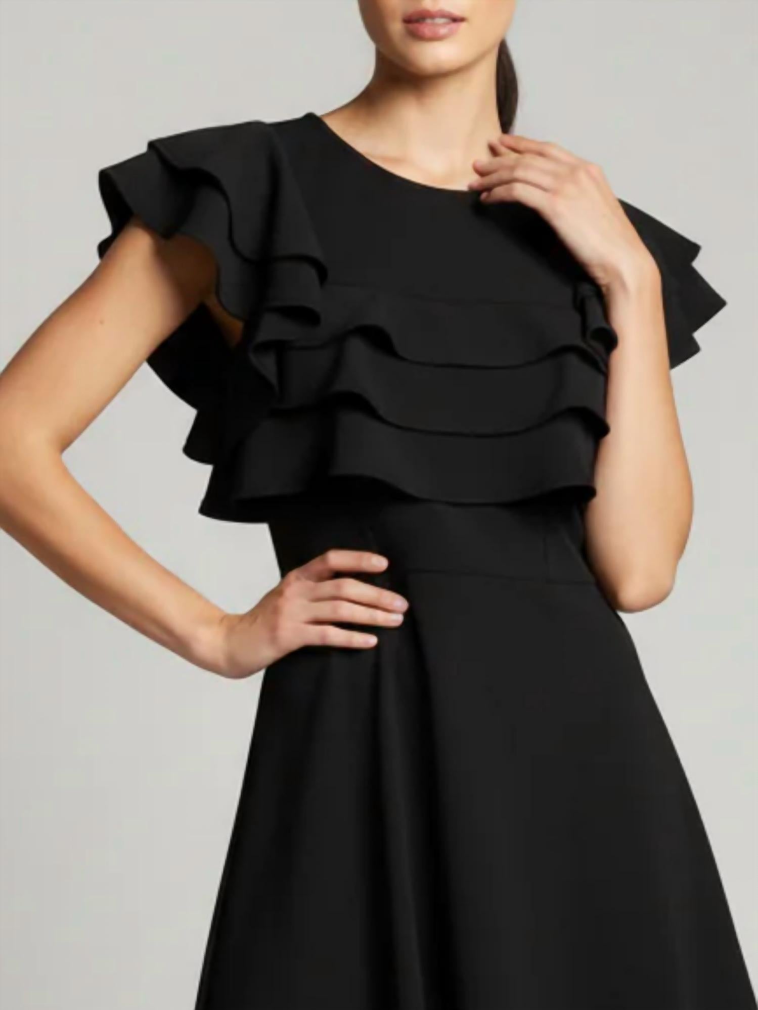 She + Sky - Flutter Sleeve Heavy Knit Dress