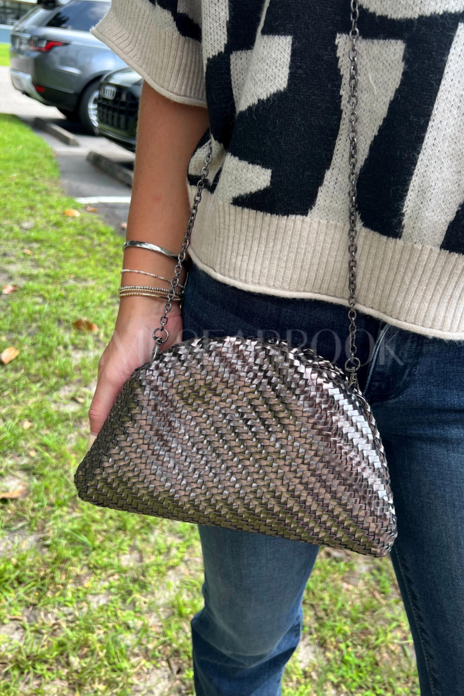 Bc Handbags - Women's Woven Evening Clutch Bag