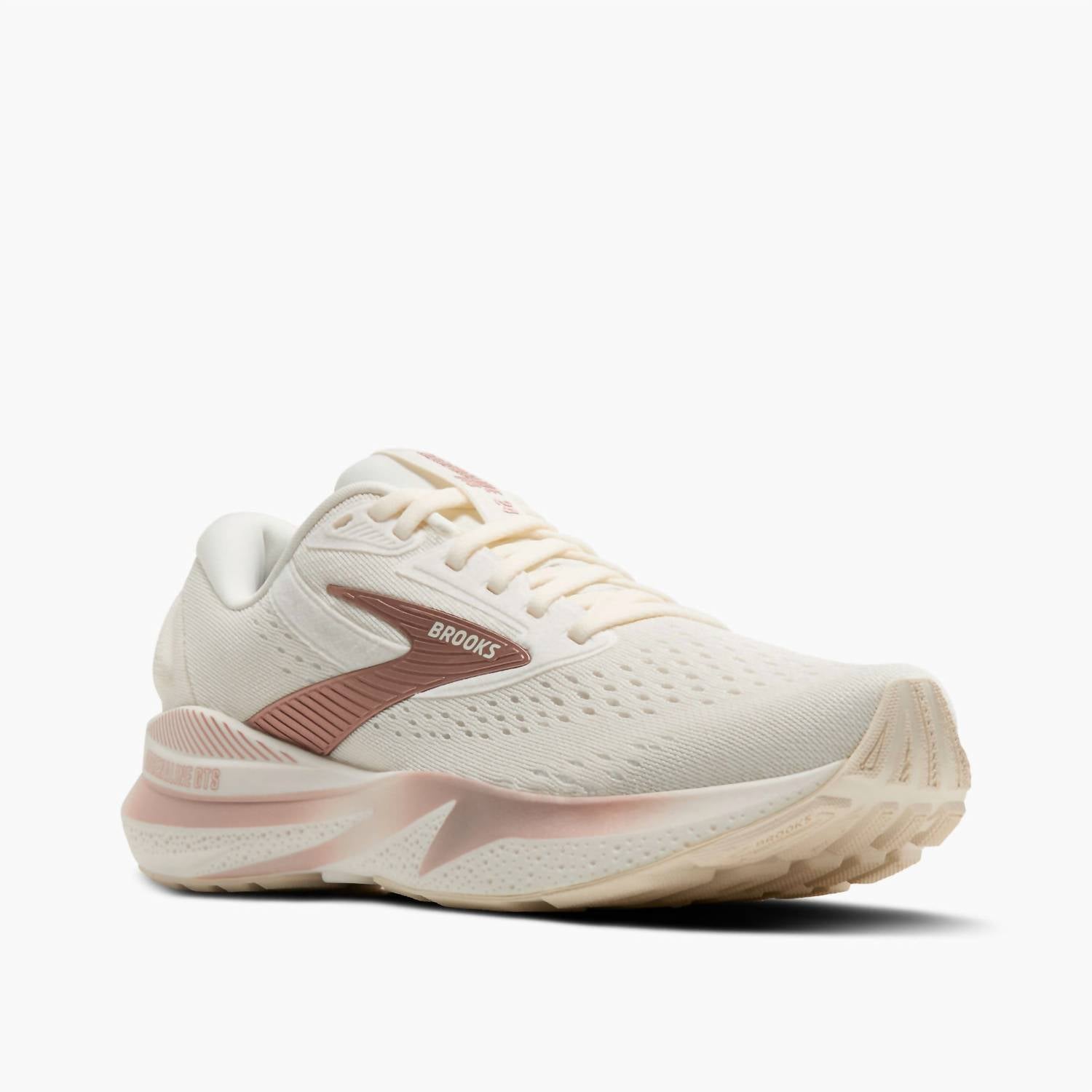 BROOKS Women's Adrenaline GTS 24 Sneakers in 181 coconut rosegold white - women's sneaker
