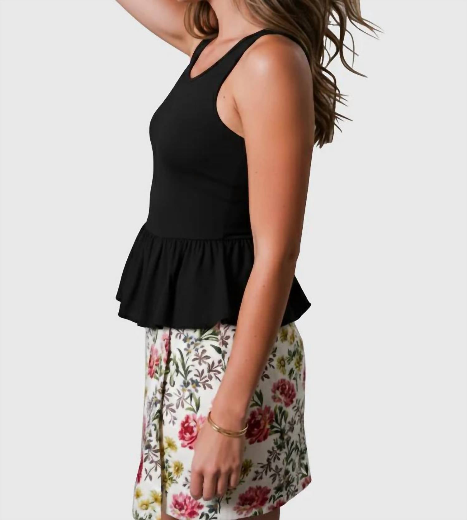 West Of - Bella Sleeveless Peplum Top