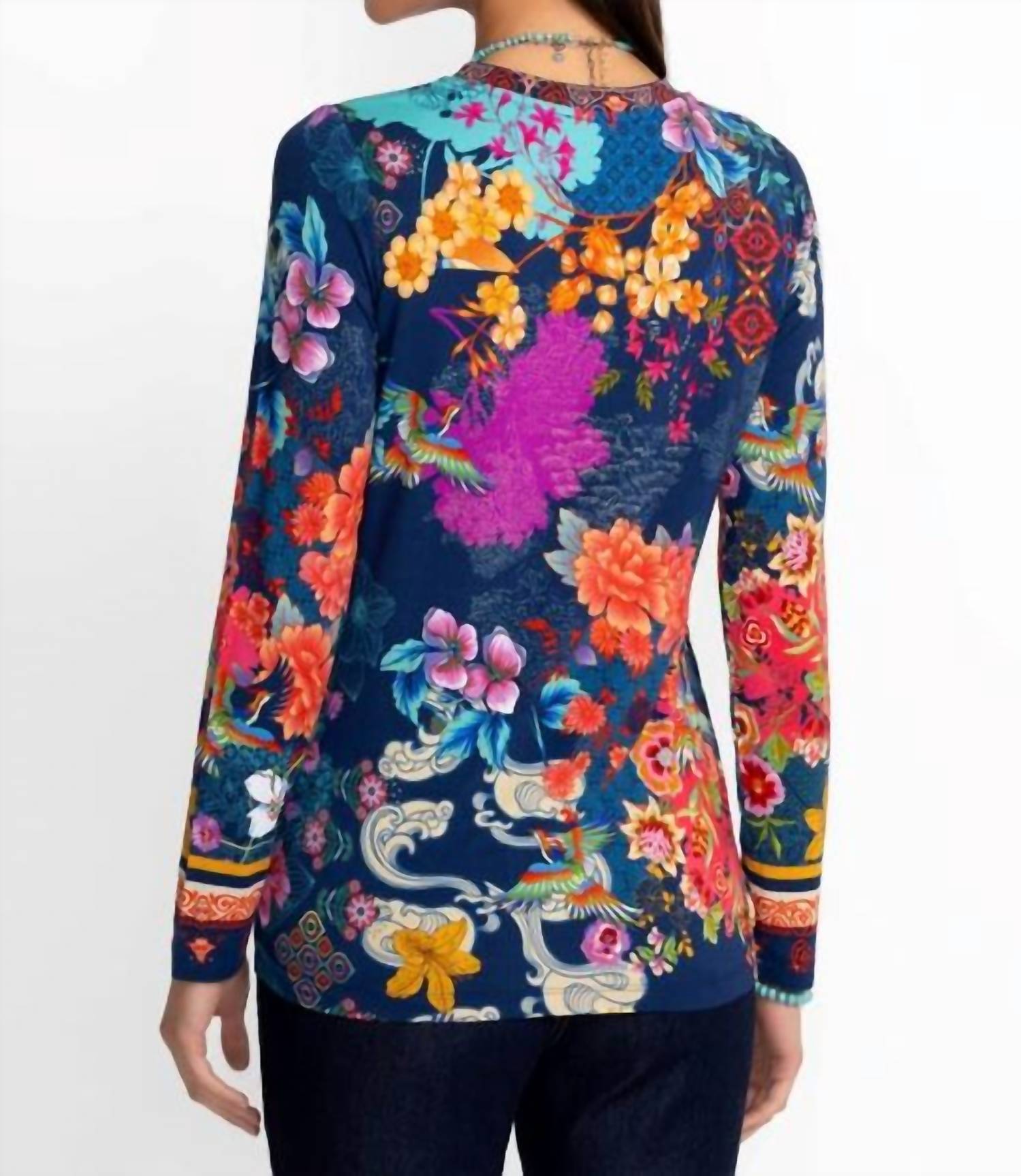 Johnny Was - JANIE LONG SLEEVE CREW NECK TEE